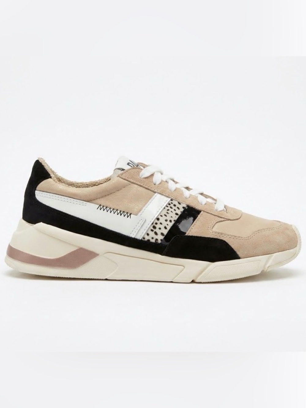 Gola Eclipse Mode Sneakers in Cream/Black/White Leopard/Gold Women’s 8